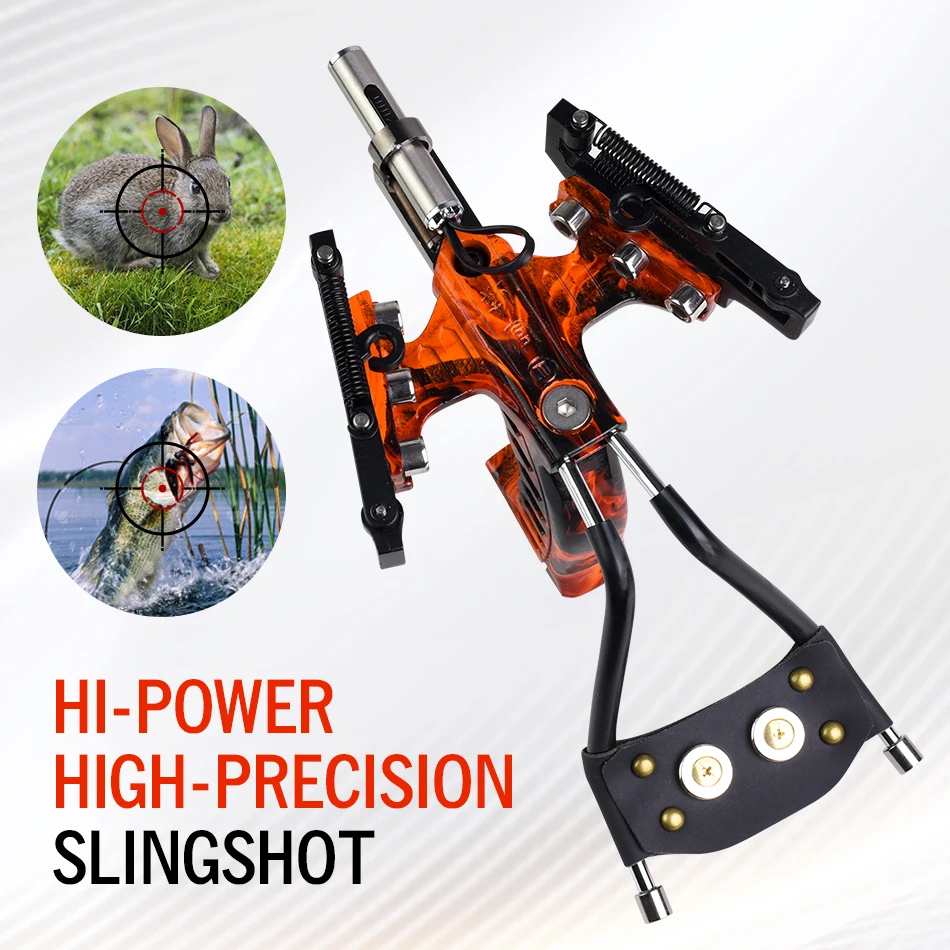 Aluminum Alloy Laser Slingshot with Multi-Color Body, High Power Outdoor Hunting Shooting Catapult, Includes Rubber Bands Set, Target Practice Match & Holiday Gift.