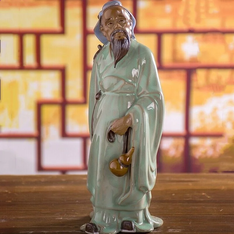 Chinese Porcelain Hua Tuo Statue Physician Surgeon Immortal Home Desktop Decor