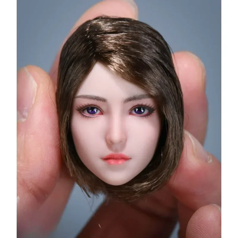 Asian 1/6 Xiao Cang Head Sculpt Delicate Pretty Detail Cute Loli Girl Head Carving YMT070 Model Fit 12