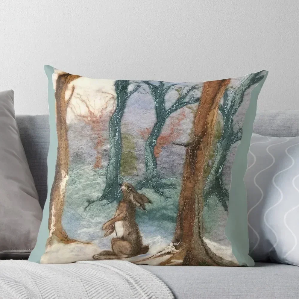 

Moon Gazing Hare Throw Pillow Room decorating items Couch Pillows luxury sofa pillows sleeping pillows pillow