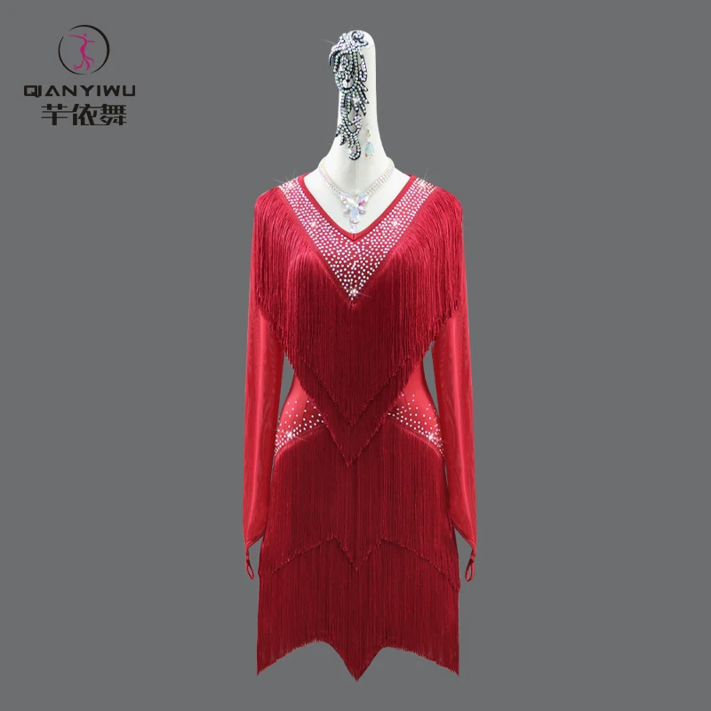 Latin Dance Dresses Standard Ballroom Skirts Competition Clothing Dancewear Suit Women's Prom Costume 2026 Girls Evening Outfits