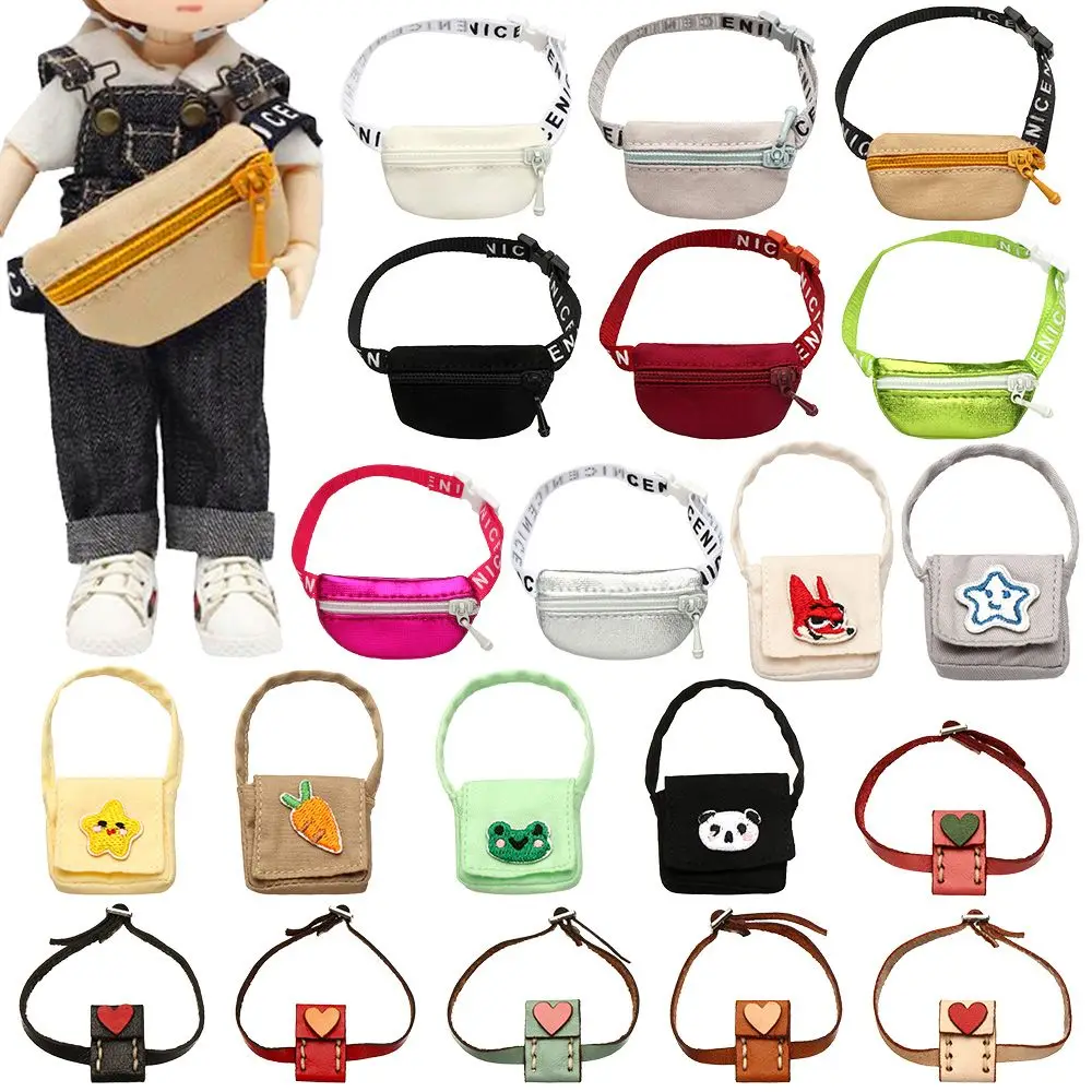 For 1/11 OB11 Dolls DIY Doll Toys Backpack 1/6 1/8 1/12 BJD Dolls Bag For Handmand Doll Belt Bag Accessories