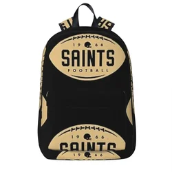 Football Shape New Orleans Saints Backpack Boys Girls Bookbag Children School Bag Kids Rucksack Laptop Rucksack Shoulder Bag