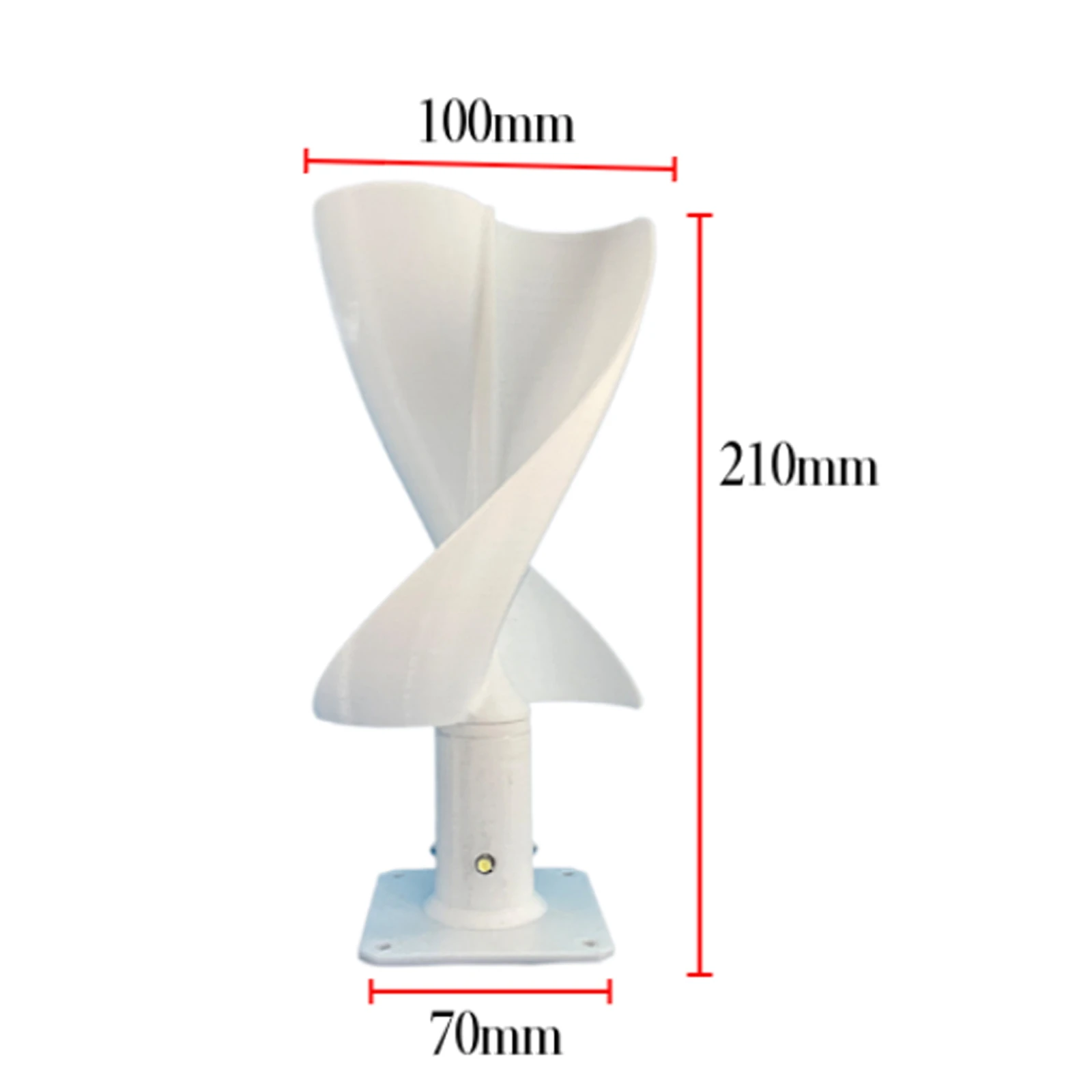 Imagem -02 - Diy Espiral Turbina Eólica Modelo 20w Micro Turbina Eólica com Luz Led Gerador de Vento Vertical para Educação de Energia Livre