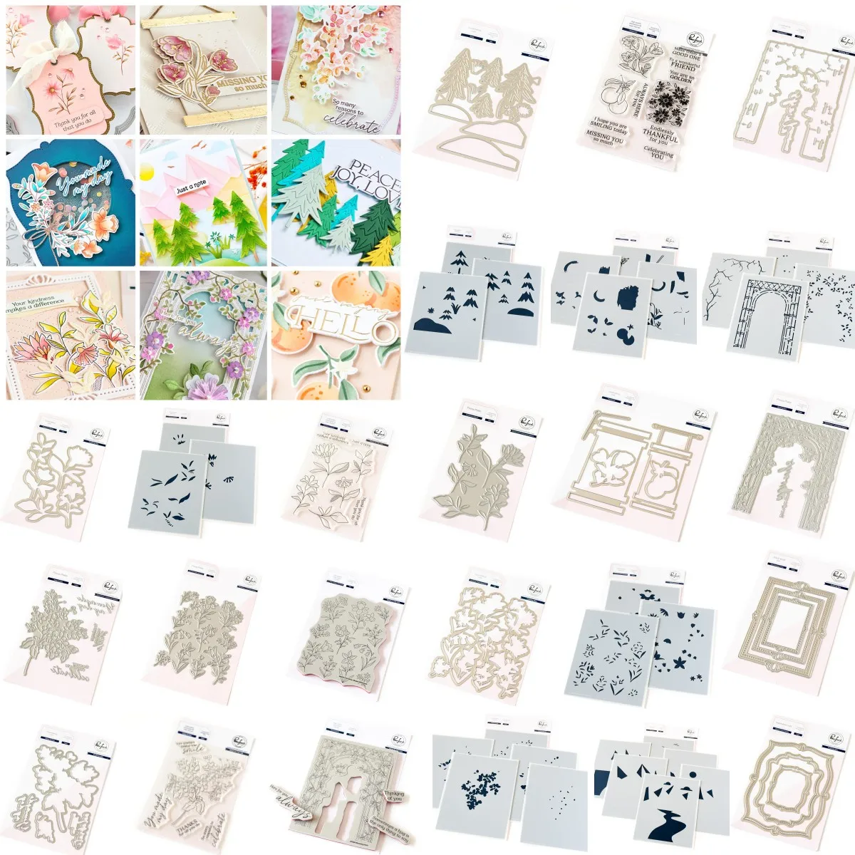 

Bloom Arch Trees Botanicals Frame 2024 New Metal Cutting Dies Clear Stamps Stencil Hot Foil DIY Decorating Scrapbook Card Craft