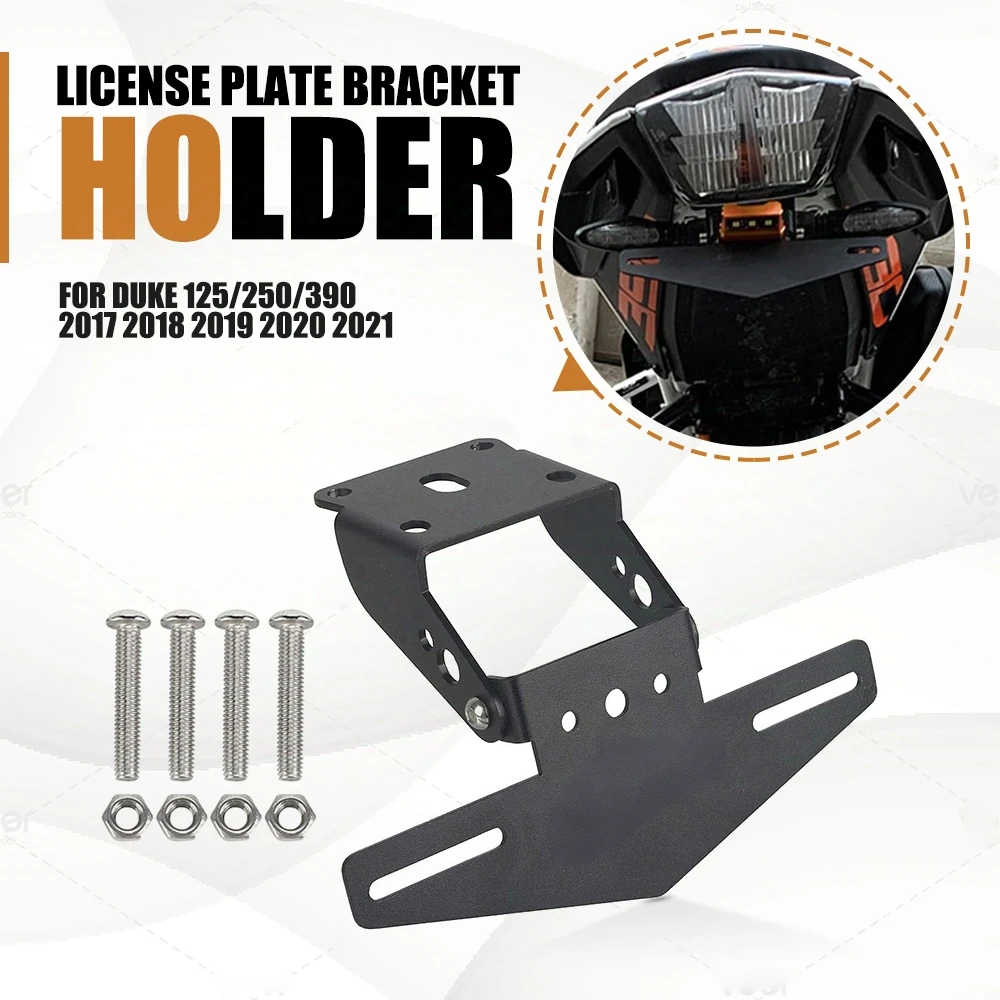 

For Duke 125/250/390 2017 2018 2019 2020 2021 250 Duke Motorcycle License Plate Bracket Holder Tail Tidy License Plate Holder