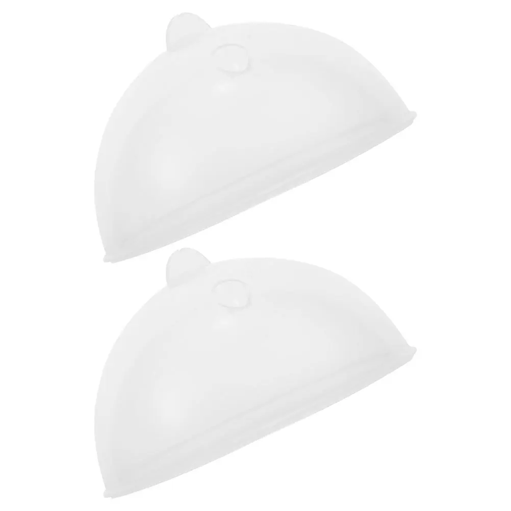 

2Pcs Hard Boiled Egg Cooker Covers Transparent Plastic Egg Steamer Lid Heat Retentive Nonstick Replacement Kitchen Appliance