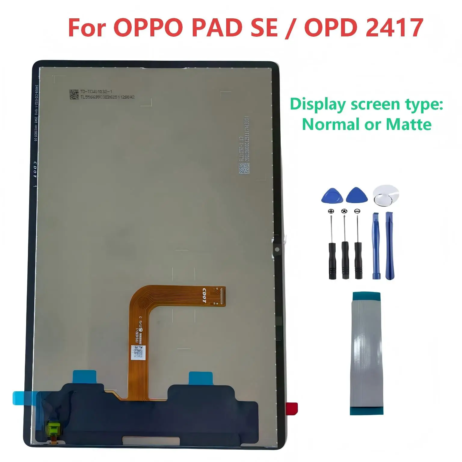 AAA For OPPO PAD SE / OPD 2417 LCD Display Touch Screen Digitizer Glass Assembly Repair Parts