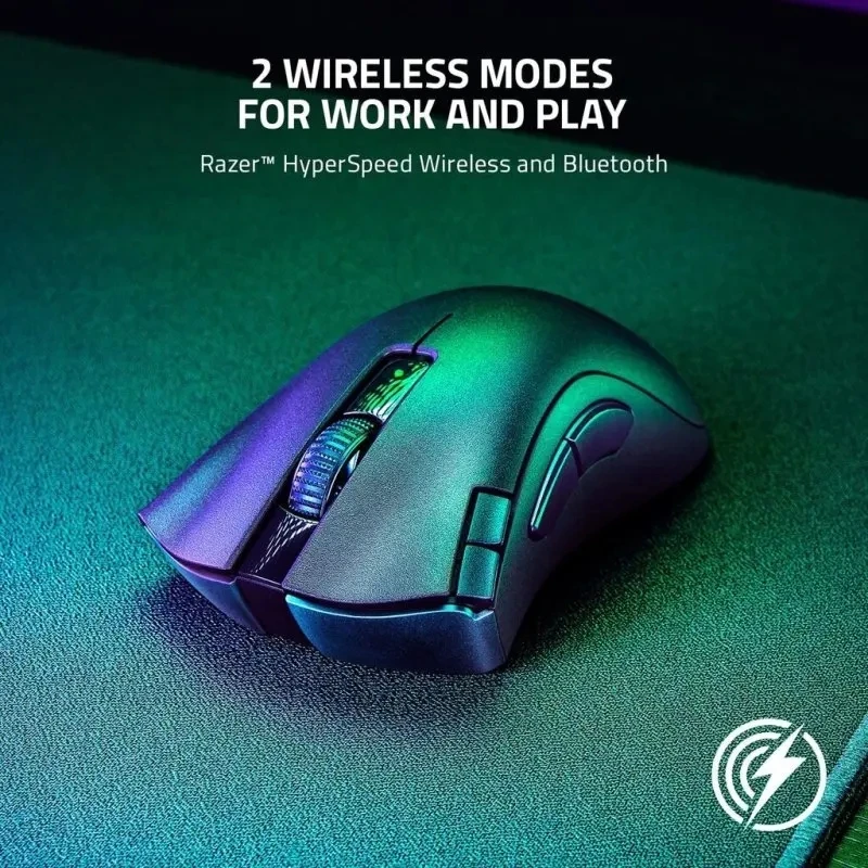 Razer DeathAdder V2 X Hyperspeed Design Wireless Mouse 7 Programmable Buttons 2 Mechanical Switches  5G 14K DPI Optical Sensor