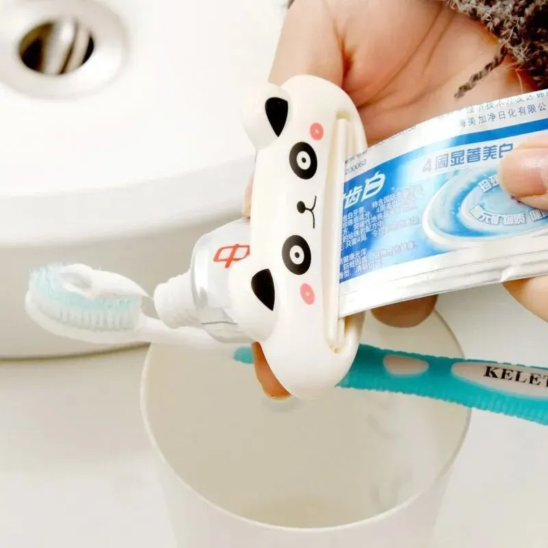 New Type Squeezer Cute Cartoon Manual Toothpaste Squeezer Cute Frog Animal Shape Cleanser Manual Press Lazy Essential Set