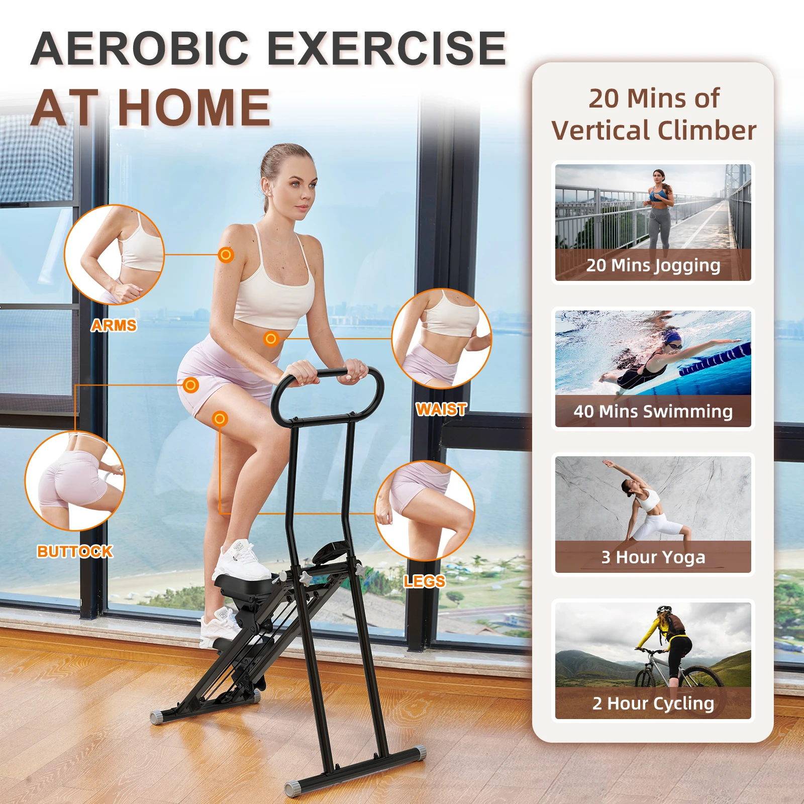 Sport Mini Vertical Fold Vertical Cardio Home Gym Stair Climber Trainingsgerät