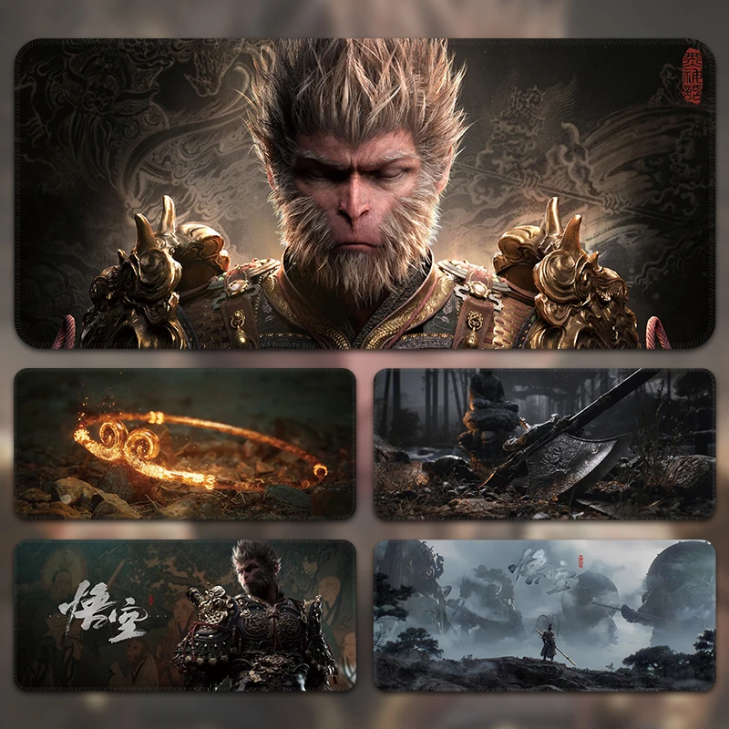 Black Myth Wukong Large Mouse Pad Laptop Dormitory Desktop Mat Anti Slip Mouse Pad For Esports Games Boy'S Birthday Gift