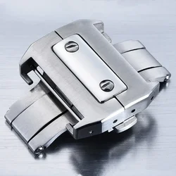 Anti-Allergy Men Women Solid Stainless Steel Double Press Butterfly Buckle for Cartier Sandoz Folding Accessories