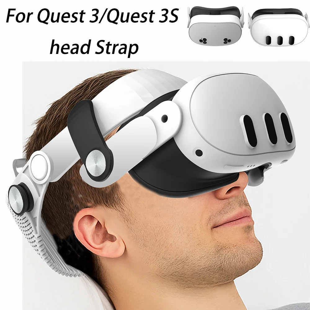

Comfort Adjustable Head Strap for Meta Quest 3 / Quest 3S – Lightweight Pressure-Relief VR Head Strap Enhanced Support