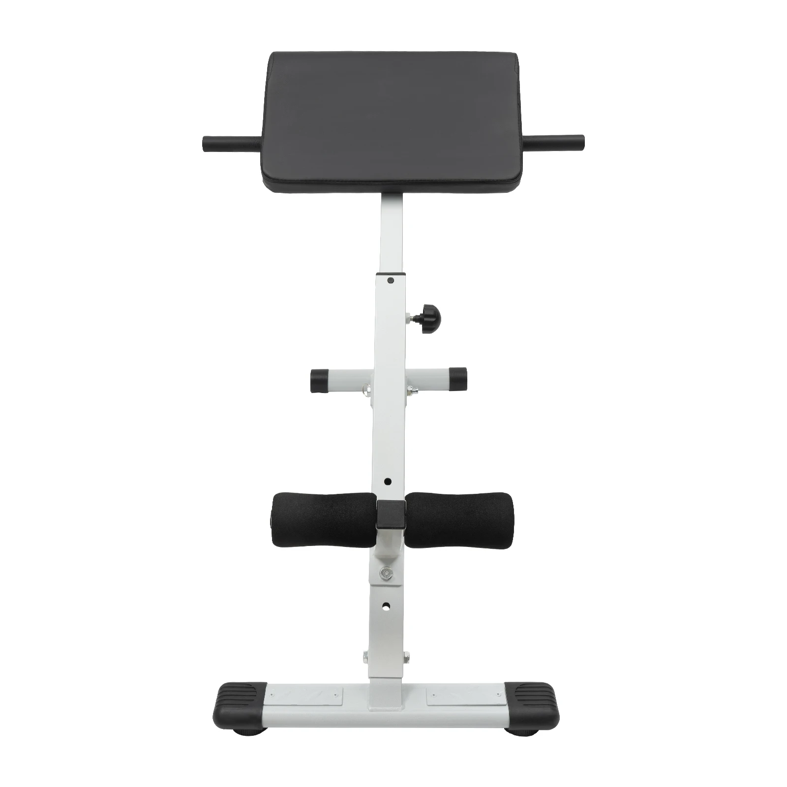 Black / White Roman Chair, Foldable Dumbbell Stool Fitness, Training Bench, 5-Position Adjustable, Steel 330lbs Load, PU Ab Pad, Foam Leg Support, Powder-Coated, Easy Assembly, Anti-Slip Feet, Core Back Ab Exercise, Home Gym Equipment