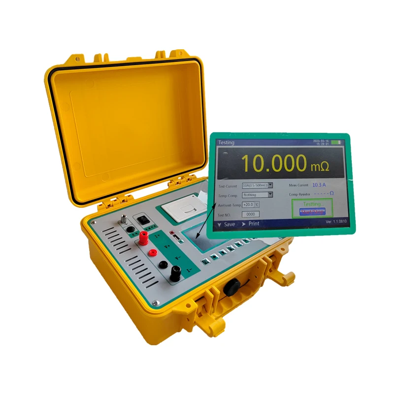 50/60Hz Digital DC Resistance Meter 1A/10A Inductive Load DC Resistance Tester Transformer Winding DC Resistance Rapid Meter