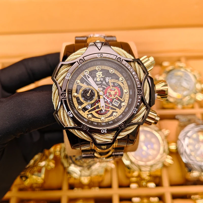 Esfera grande, alta apariencia, lujo ligero y serie de payaso fresco, reloj de hombre de esfera grande moderno y simple, reloj más vendido para estudiantes y adolescentes, reloj de hombre elegante de calle de estilo coreano, la primera opción de reloj de cuarzo de marca de regalo, Navidad, Pascua, Kaizhai