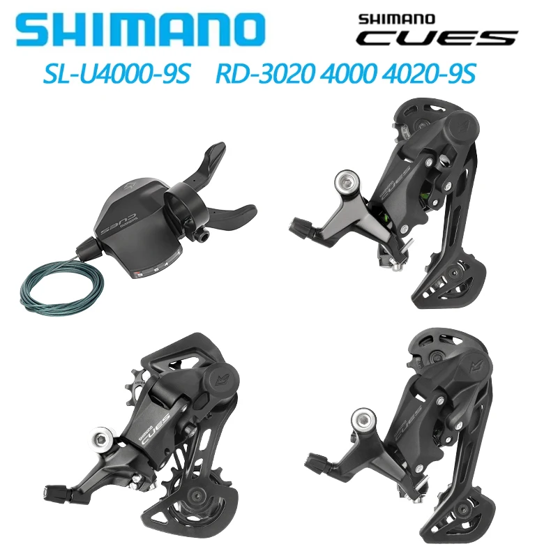 SHIMANO CUES U4000 U4020 U3020 9 SPEED Shift Right Rear Derailleur for MTB Mountain Bicycle Cycling Original Shimano Parts