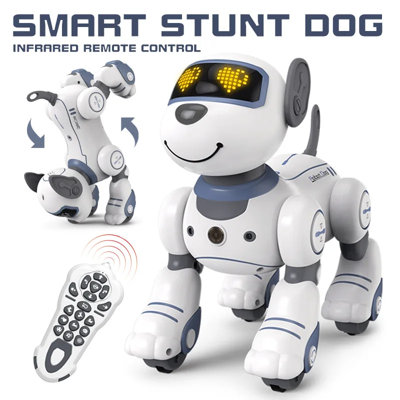 Emo RC Robot Electronic Dog Stunt Dog Voice Command Programmable Touch-sense Music Song Robot Dog for Children\'s Toys