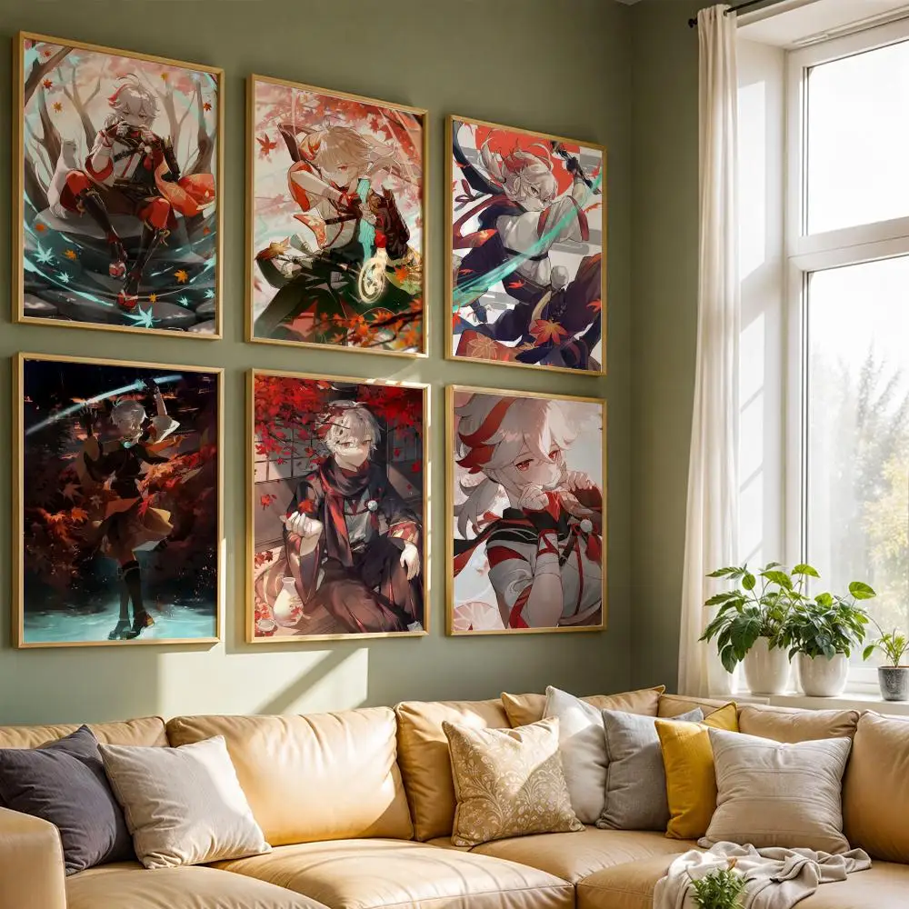 Genshin Impact Kaedehara Kazuha Poster HD Self Adhesive Waterproof Wall Art Ideal for Home Office Dorm Bedroom Great Gift
