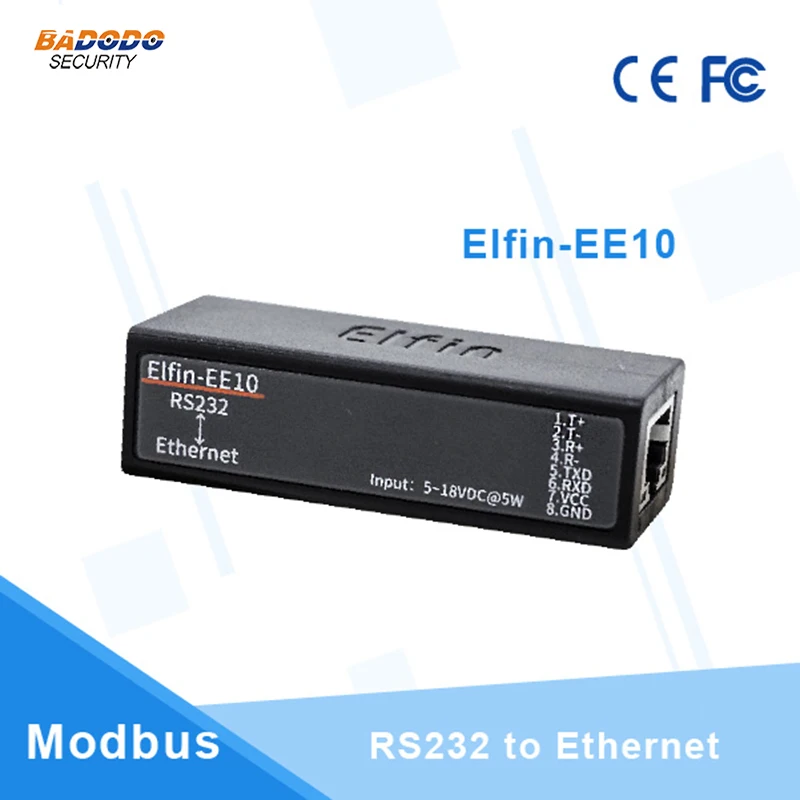 Seriële Poort Rs232 Naar Ethernet Apparaat Server Converter Iot Elfin-EE10 Ondersteuning Tcp/ip Telnet Modbus Tcp Protocol