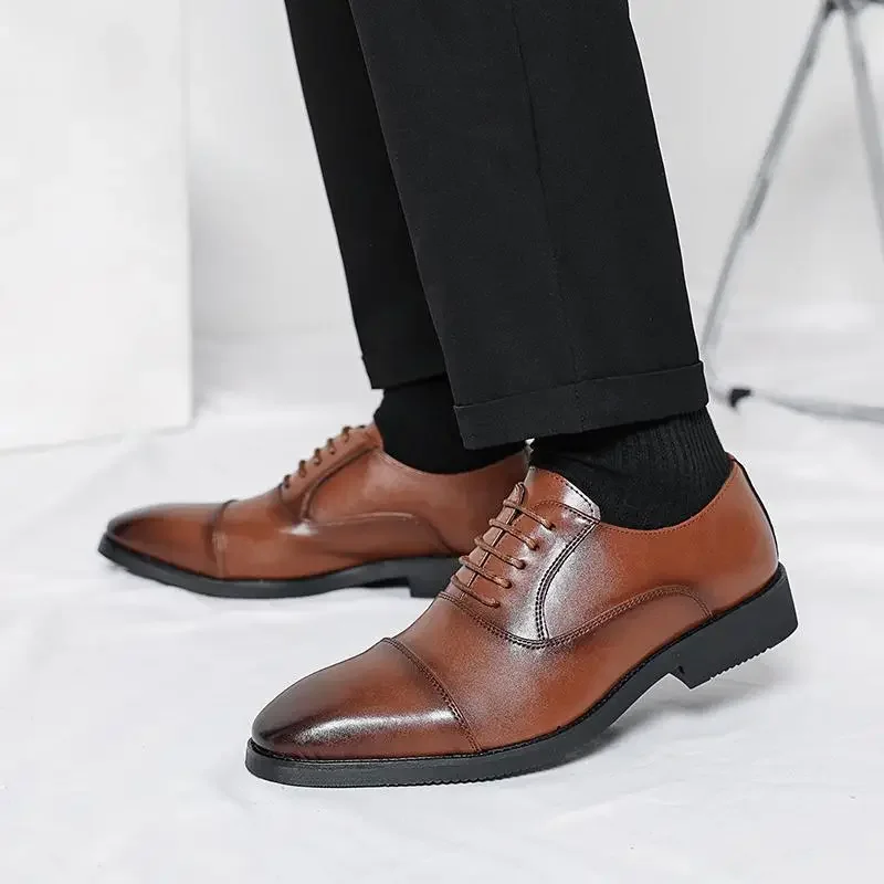 

Men's Business Shoes Fashion Men's Wedding Formal Leather Shoes Luxury Office Party Social Men's Shoes
