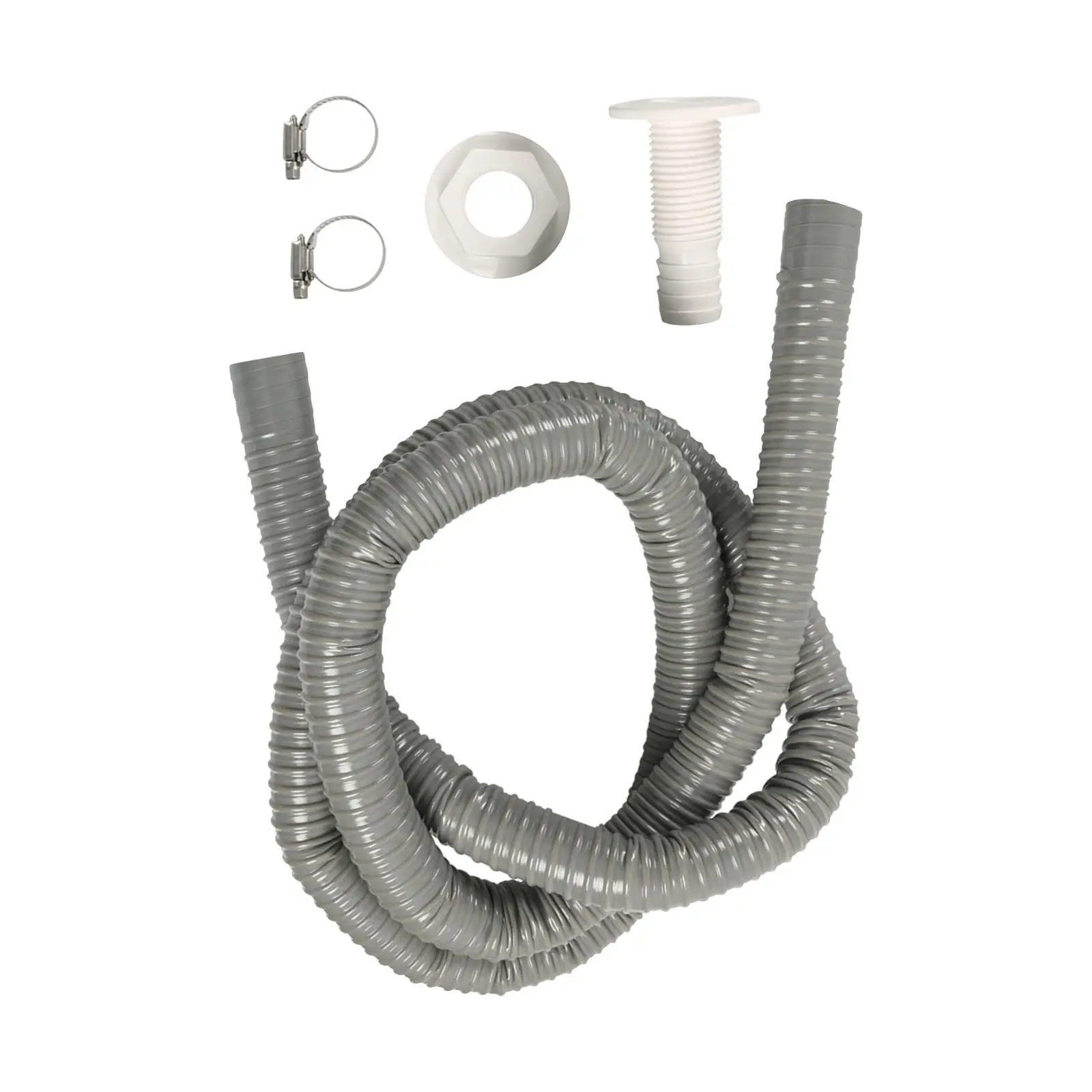 1/8 inch Bilge Pump Plumbing Kit 6 ft Flexible PVC Hose Premium for Boats Complete Installation Kit 1-1/8-inch Dia Plumbing Kit