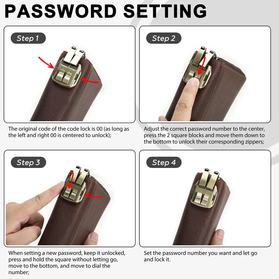 ماجيك تيل جلد طبيعي حقيبة صغيرة الرجال المحفظة مع Airtag حالة خمر سستة محافظ حامل بطاقة الذكور محفظة سعة كبيرة #4