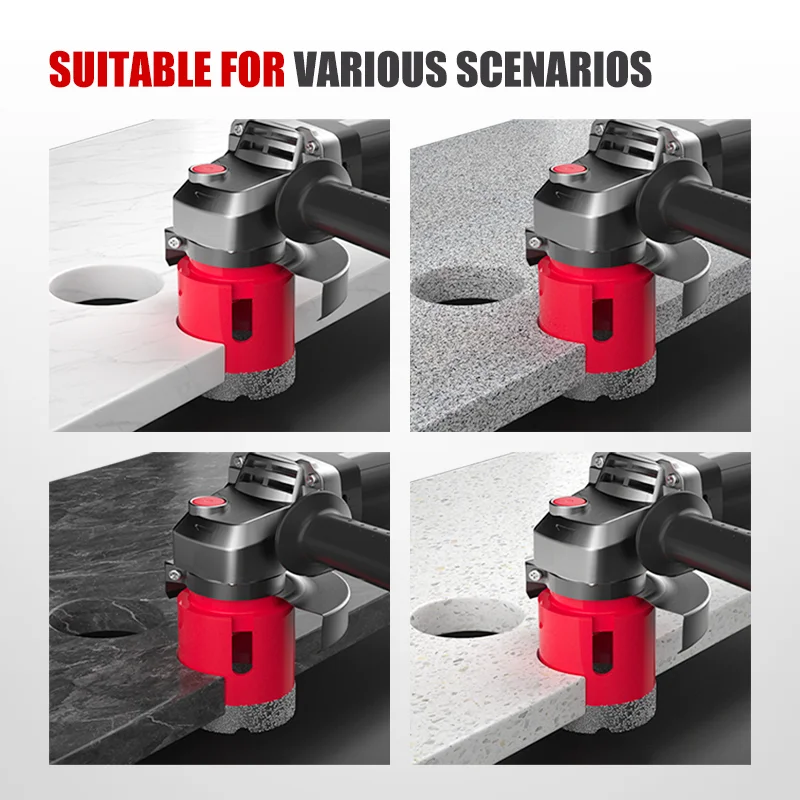 1pc 6-100mm punte diamantate a secco punte per carotaggio piastrelle di ceramica sega a tazza punte da trapano per marmo granito con apri filettatura M14