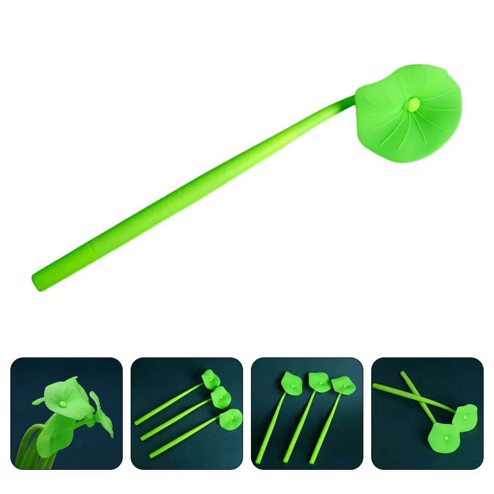 5Pcs Lotus Leaf Gel Pens Portable Smooth Writing Note Taking Pens Students School Supplies Creative Office Use