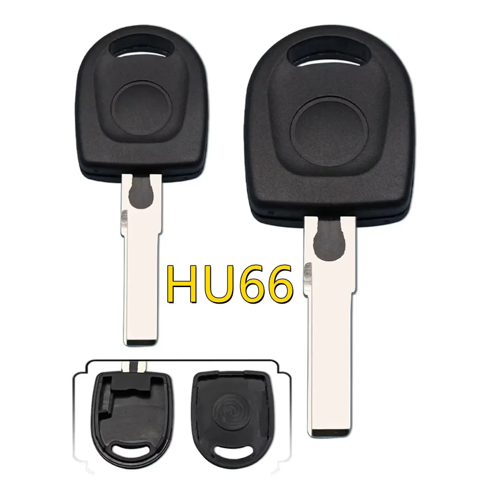 10 Uds. Funda para llave transpondedor sin logotipo hoja de cubierta HU66 funda para llave negra para Volkswagen para VW B5 Passat