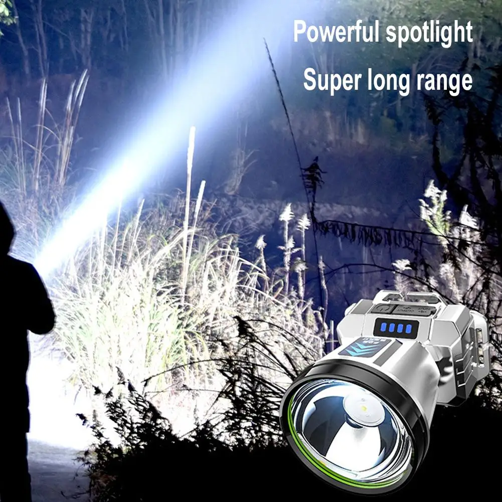 Motion Sensor Headlamp Headlight USB Rechargeable Waterproof Headlamp Flashlight Light Outdoor Work Fishing Strong Camping Q7W6