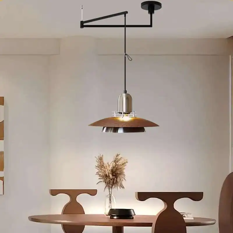Modern Rocking Arm Pendant Lamp Above the Dining Table LED Pendant Lights E27 Movable Chandelier Light for Bar Living Room Decor