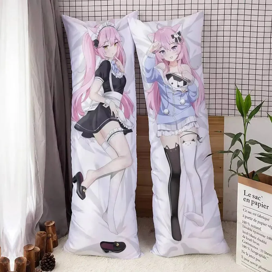 

Dakimakura Vtuber Anime Virtual Nyanners Hing Body Case Double Side Printed Pillow Cover ACG Pillowcase Home Bedding Gifts