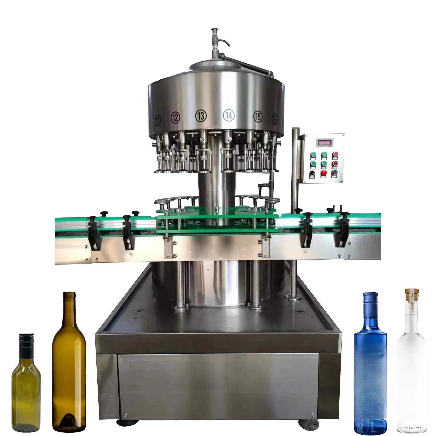 2000BPH Rotary Automatic Vodka Wine Bottle Filling Machine Alcohol Bottle Filler Machine