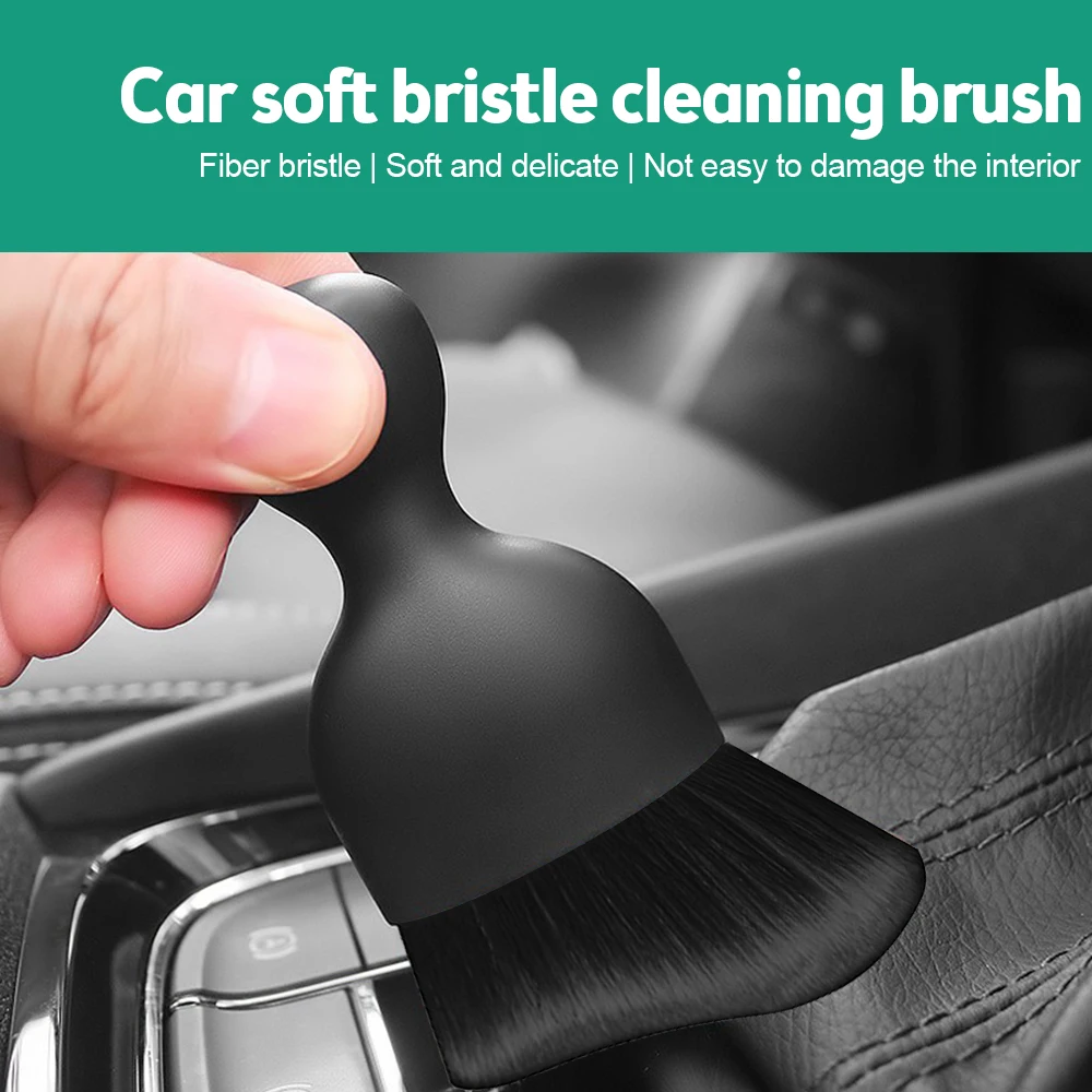 Car Interior Cleaning Brush Air Conditioner Air Outlet Cleaner Soft Brush Car Crevice Dust Removal Tool Brush