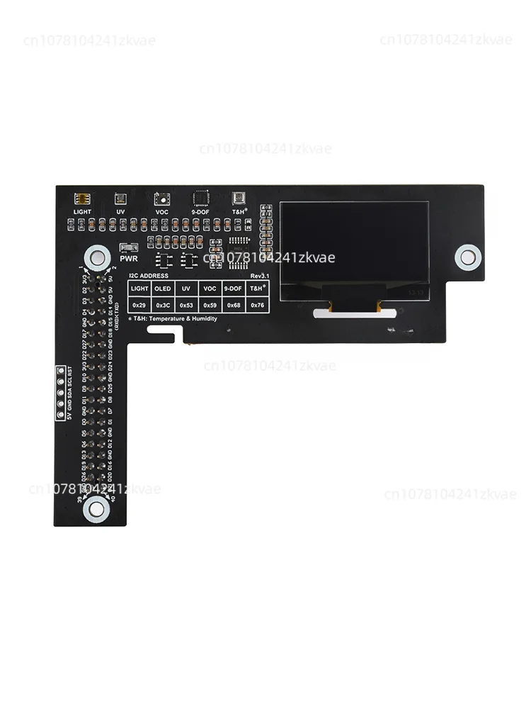 

Environmental sensor expansion board I2C communication with 1.3-inch OLED temperature and humidity sensor