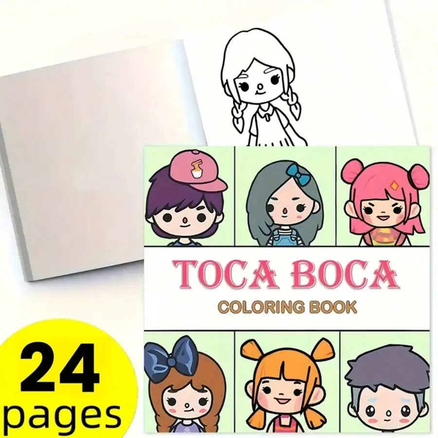 Toca Coloring Kids Coloring Dress-Up Book Scrapbooking DIY Kit, Unfinished, Requires Handmade