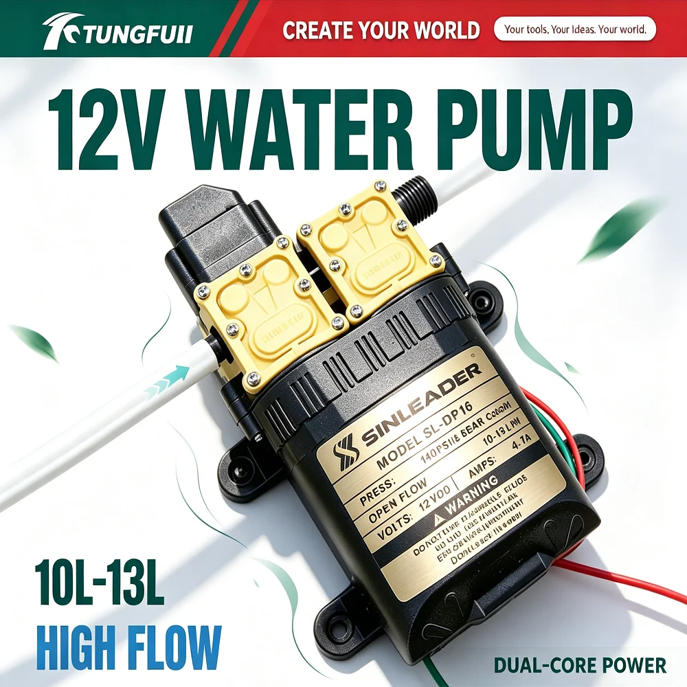 tungfull-12v-dc-self-priming-dual-diaphragm-pump-140psi-automatic-pressure-sprayer-pump-for-farm-garden-agricultural-watering