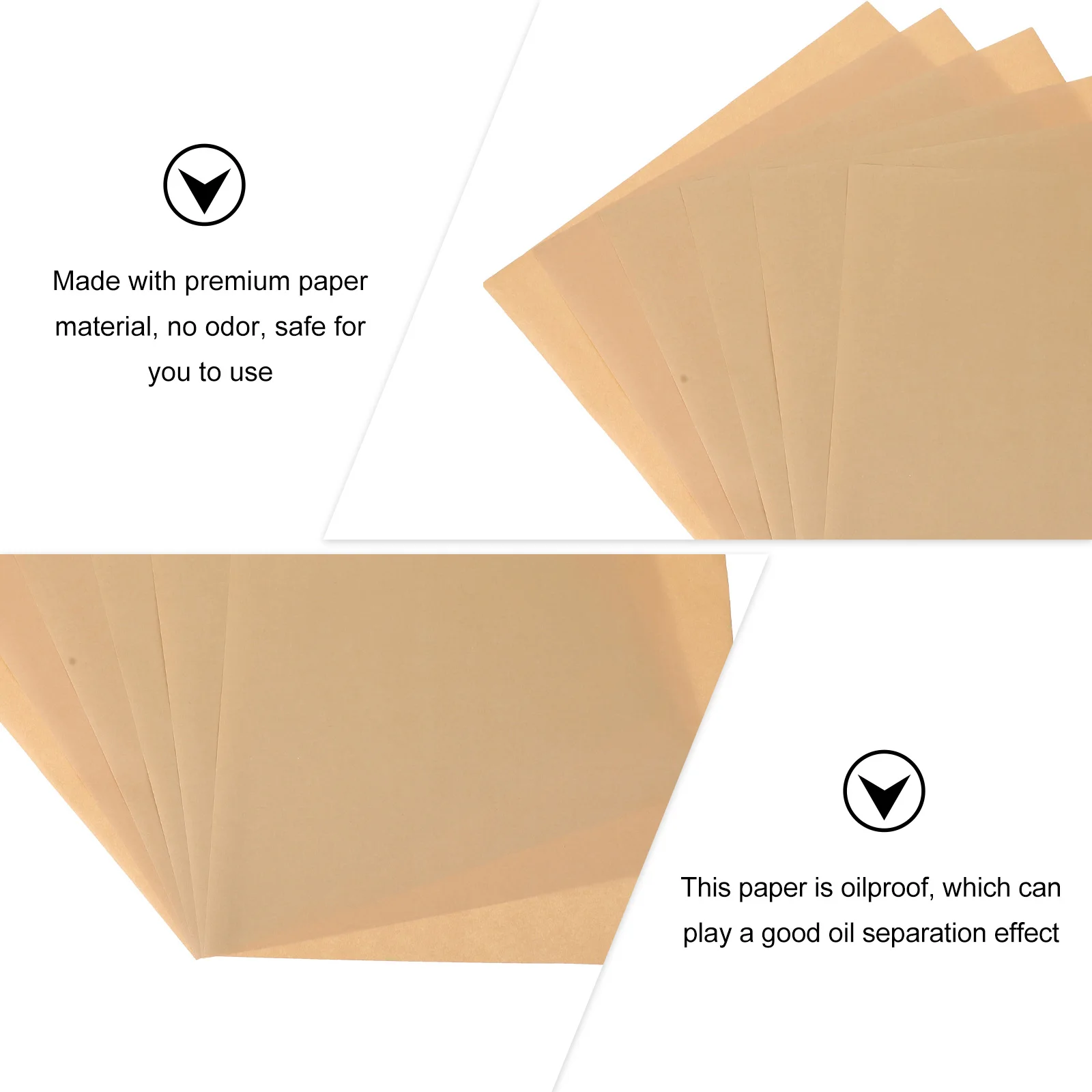 

200 Pcs Oil Proof Paper 30x30cm Grease Absorbing Snack Mat Disposable Food Wrapping Party Supplies Fried S wich Pad