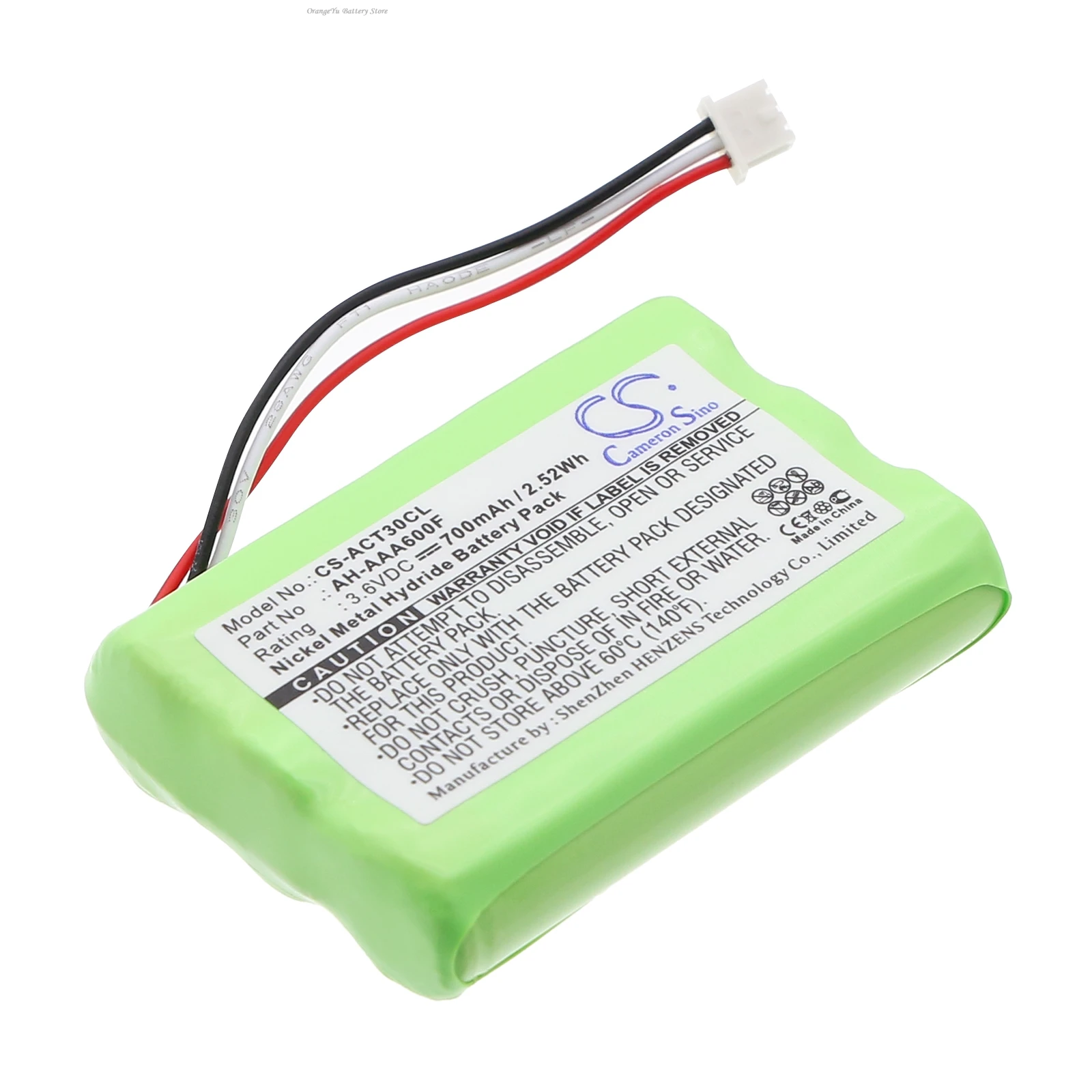 Replacement 3.6V 700mA Battery for Tiptel 500 DECT, For KIRK DECT 4040 T-PLUS2, For Auerswald DECT 800, For Agfeo DECT 30 C45