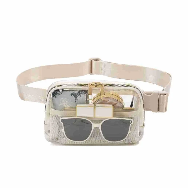 2026 Fashion Transparent Waist Bag Nylon Waterproof Outdoor Sports Running Waist Bag Crossbody Waist Bag for Men and Women