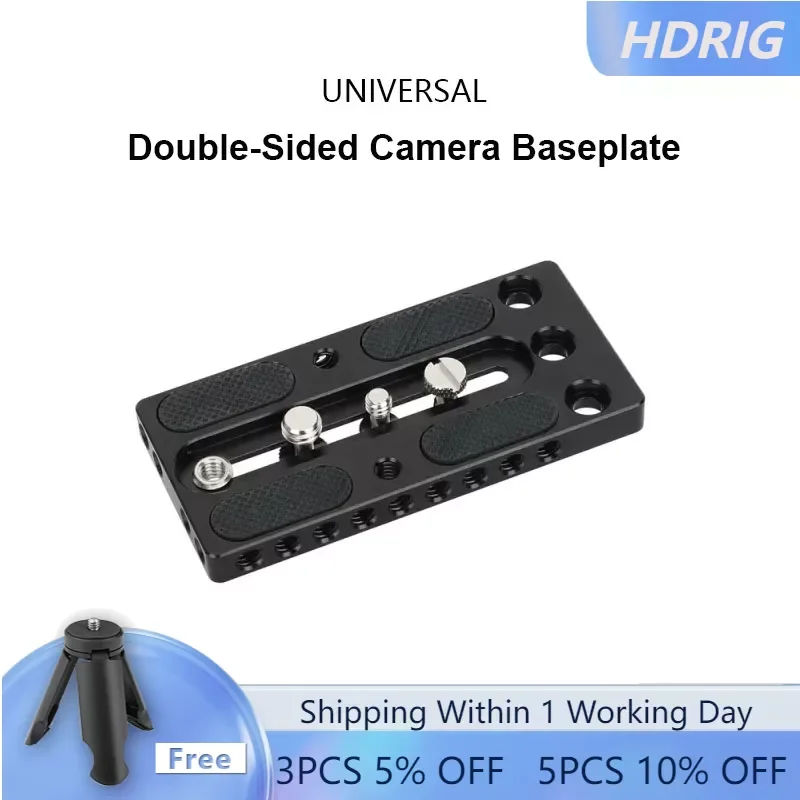 

HDRIG Double-Sided Camera Baseplate Quick Release Base Plate For Canon Nikon Sony Camera Mount Accessories