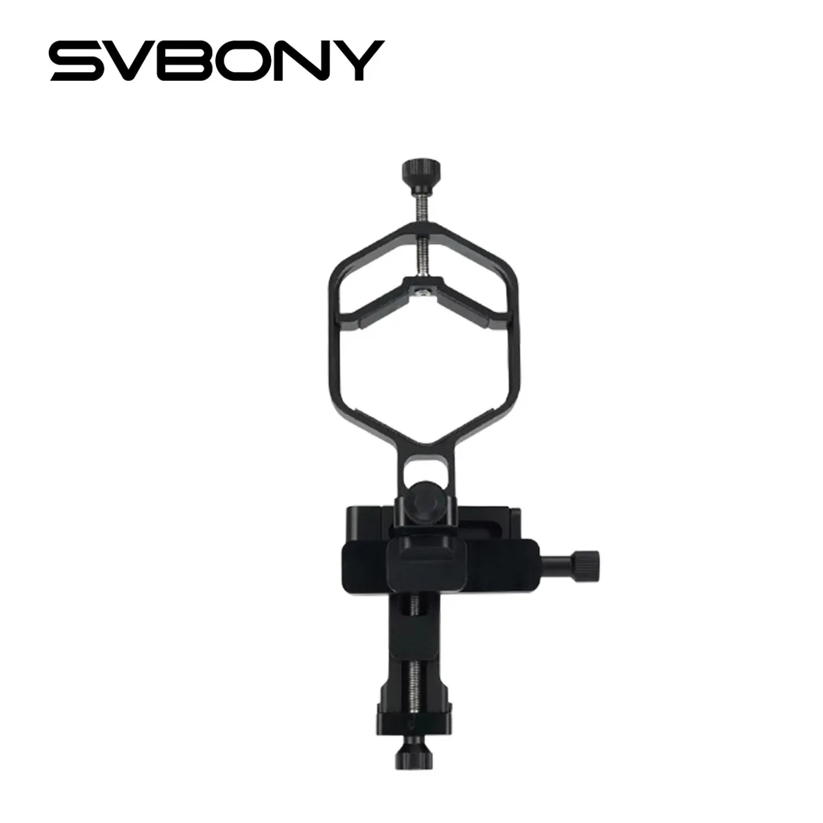 

3-осевой Универсальный адаптер для смартфона SVBONY SV214 Pro, высокоточный адаптер с точной настройкой, может вмещать телескоп диаметром 28-48/44-64 мм