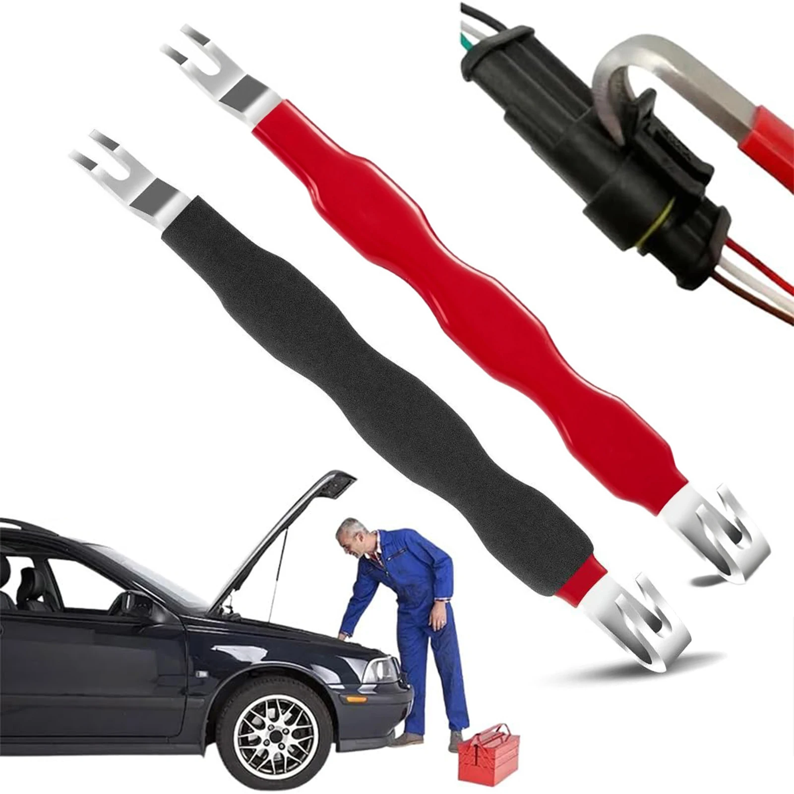 Car Electrical Terminal Connector Removal Tool Dual End Design Aluminum Alloy Carbon Steel for Auto Mechanic DIY Maintenance