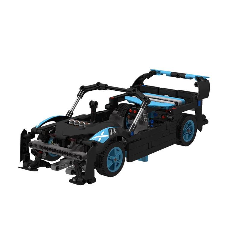 ตัวต่อ MOC รถโฟล์คสวาเกน กอล์ฟ จีทีไอ คาบริโอ สีน้ำเงิน Agile รุ่นเทคนิค 395 ชิ้น ของเล่นตัวต่อประกอบเอง ของขวัญคริสต์มาส ไอเดีย DIY เสริมสร้างการเรียนรู้