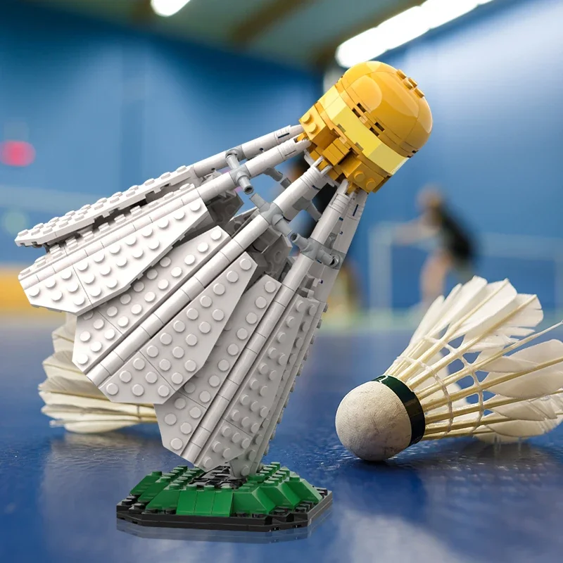 مجموعات مكعبات بناء MOC-Badminton للأطفال ، نموذج Shuttlecock العملاق ، ألعاب ألغاز ذاتية الصنع ، هدية عيد ميلاد إبداعية ، سلسلة رياضية