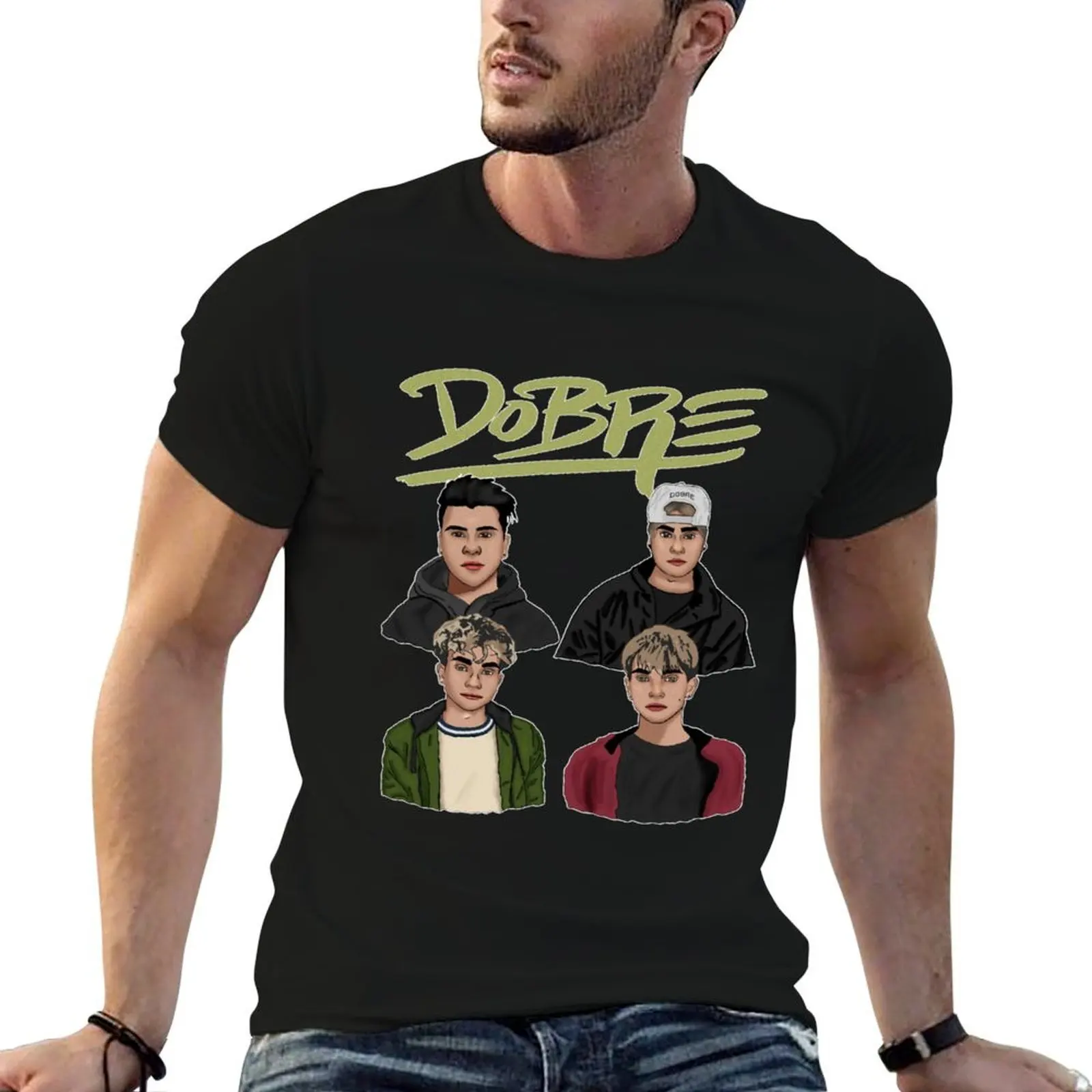 

Футболка Dobre Brother Twins Merch, мужские футболки высокого качества, роскошные брендовые хлопковые футболки, мужская футболка из 100%