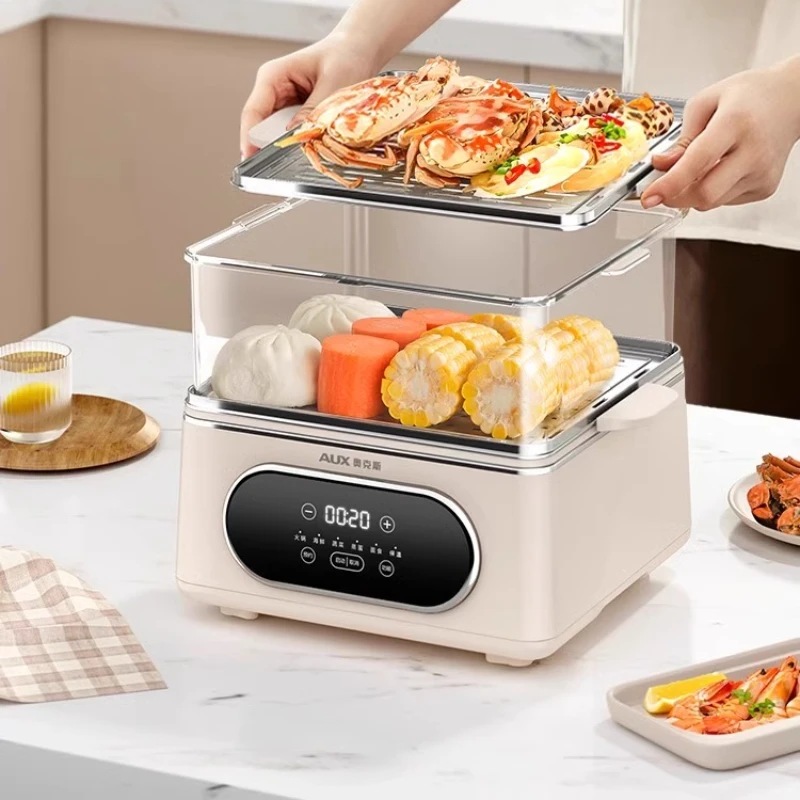 Steamer Electric Steamer Multi-Functional Household Three-Layer Cooking All-in-One Pot Breakfast Machine Steam Box Stainless