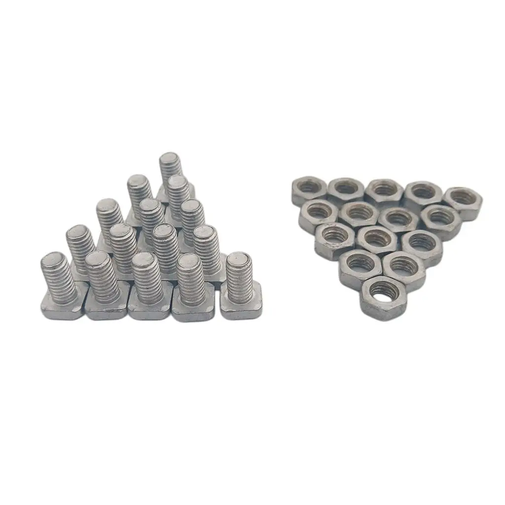 Baoblaze15x Sturdy Aluminium Alloy Greenhouse Nuts And Bolts Hard Replacement